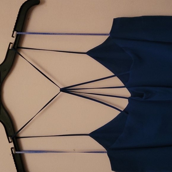 TOPSHOP Strappy Blue Chiffon Dress - Picture 6 of 7